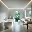Marmostone White Rectified Matt Stone Effect Porcelain Wall & Floor Tile 60cm x 120cm