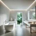 Marmostone White Rectified Matt Stone Effect Porcelain Wall & Floor Tile 60cm x 60cm