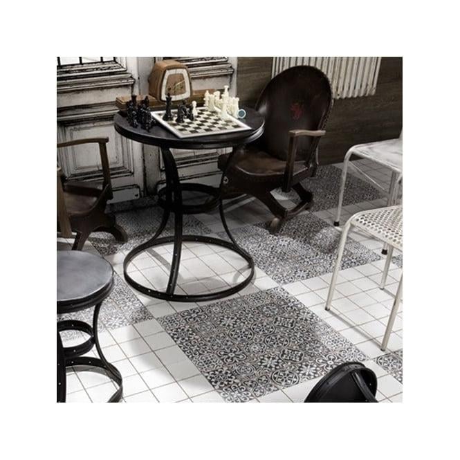 Peronda Marrakesh Black Decor 33cm x 33cm Wall & Floor Tile