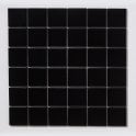 Matt Black Large Square 30cm x 30cm (4.8cm x 4.8cm) Mosaic Tile