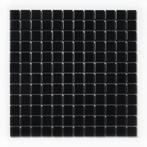 Matt Black Small Square 30cm x 30cm (2.3cm x 2.3cm) Toto Mosaic Tile