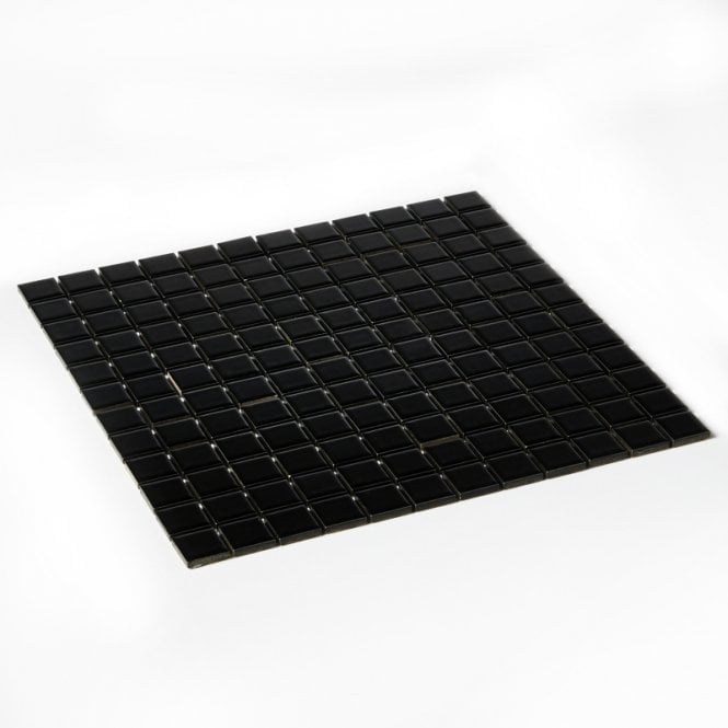 Matt Black Small Square 30cm x 30cm (2.3cm x 2.3cm) Toto Mosaic Tile