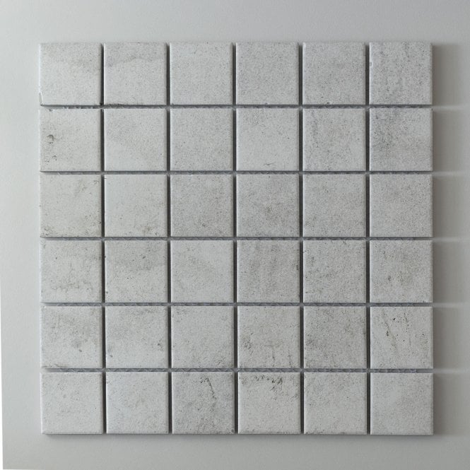 Matt R11 Mineral Blanco Square Porcelain (4.8cm x 4.8cm) 30cm x 30cm Mosaic Tile