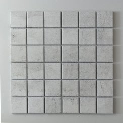 Matt R11 Mineral Blanco Square Porcelain (4.8cm x 4.8cm) 30cm x 30cm Mosaic Tile