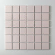 Matt Soft Pink Square (4.8cm x 4.8cm) 30cm x 30cm Mosaic Tile