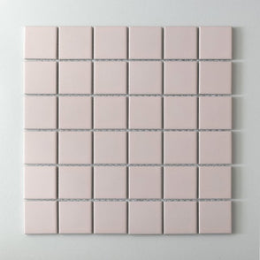Matt Soft Pink Square (4.8cm x 4.8cm) 30cm x 30cm Mosaic Tile
