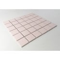 Matt Soft Pink Square (4.8cm x 4.8cm) 30cm x 30cm Mosaic Tile