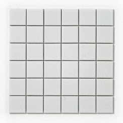 Matt White Large Square 30.6cm x 30.6cm (4.8cm x 4.8cm) Mosaic Tile