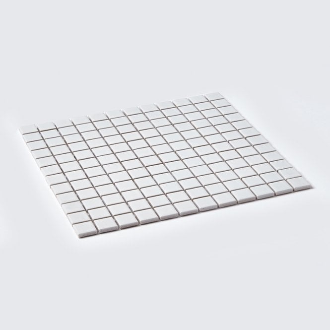 Matt White Small Square 30cm x 30cm (2.3cm x 2.3cm) Toto Mosaic Tile