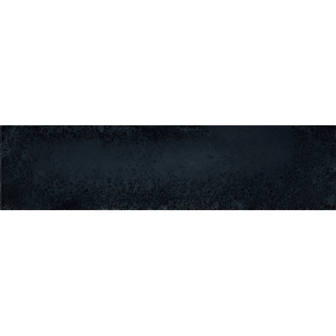 Italian Design Metal Brick Black Lux 6cm x 24cm Wall Tile