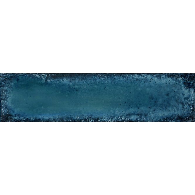 Italian Design Metal Brick Blue Lux 6cm x 24cm Wall Tile