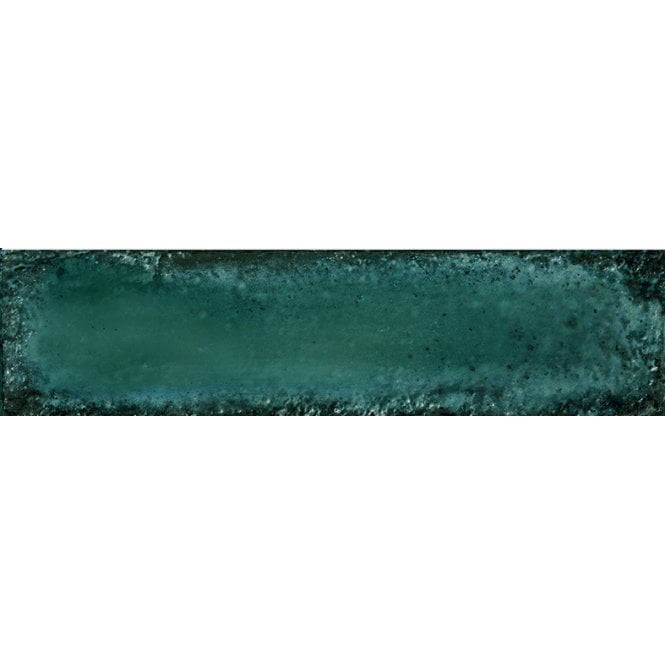 Italian Design Metal Brick Green Lux 6cm x 24cm Wall Tile