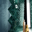Italian Design Metal Brick Green Lux 6cm x 24cm Wall Tile