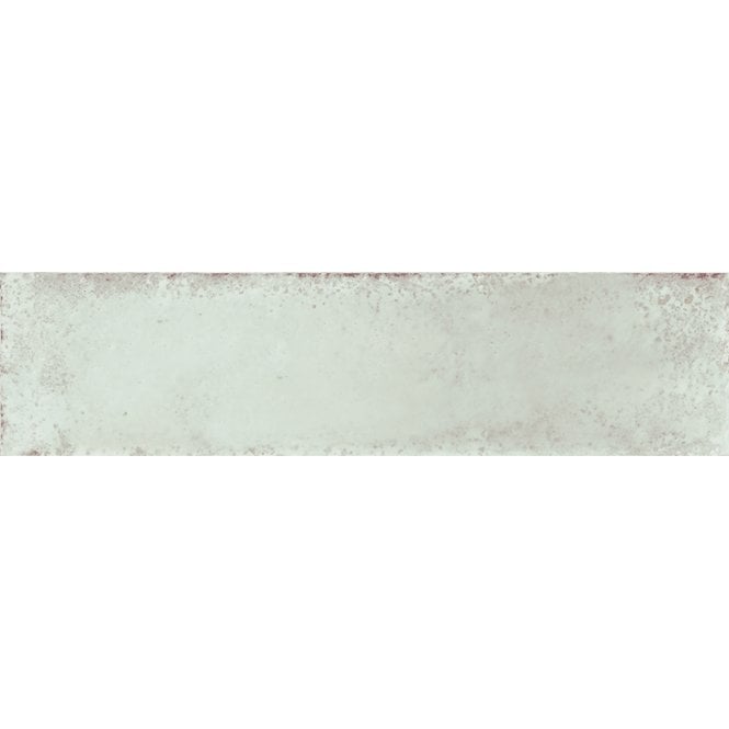 Italian Design Metal Brick White Lux 6cm x 24cm Wall Tile