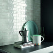 Italian Design Metal Brick White Lux 6cm x 24cm Wall Tile