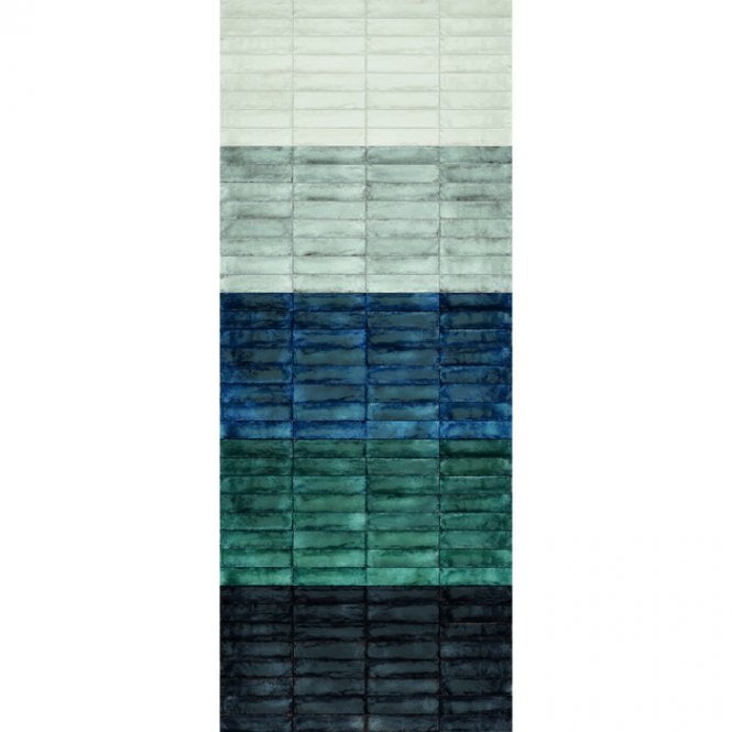 Italian Design Metal Brick White Lux 6cm x 24cm Wall Tile
