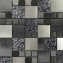 Metallic Random 30cm x 30cm Silver Mix Mosaic