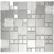 Metallic Random Silver Mix 30cm x 30cm Glass Mosaic
