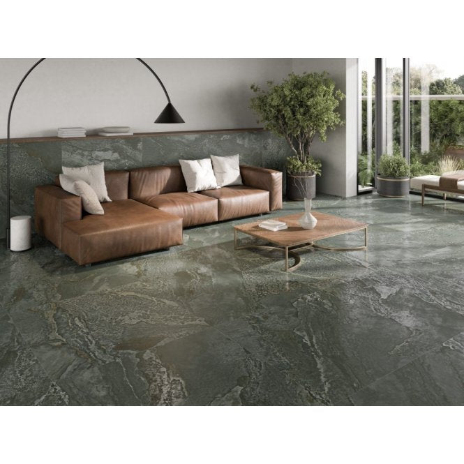 MetalShine Planet Green 60cm x 120cm Wall and Floor Tile