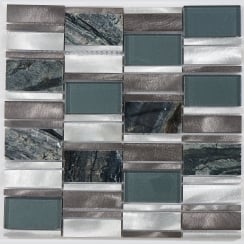 Metric Cool 29.4cm x 29.8cm Mosaic Tile