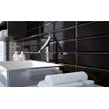 Metro Bevelled Gloss Black 10cm x 30cm Wall Tile