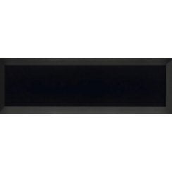 Metro Bevelled Gloss Black 10cm x 30cm Wall Tile