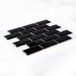Metro Bevelled Gloss Black 29.55cm x 29.1cm (4.5cm x 9.5cm) Mosaic Tile
