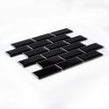 Metro Bevelled Gloss Black 29.55cm x 29.1cm (4.5cm x 9.5cm) Mosaic Tile