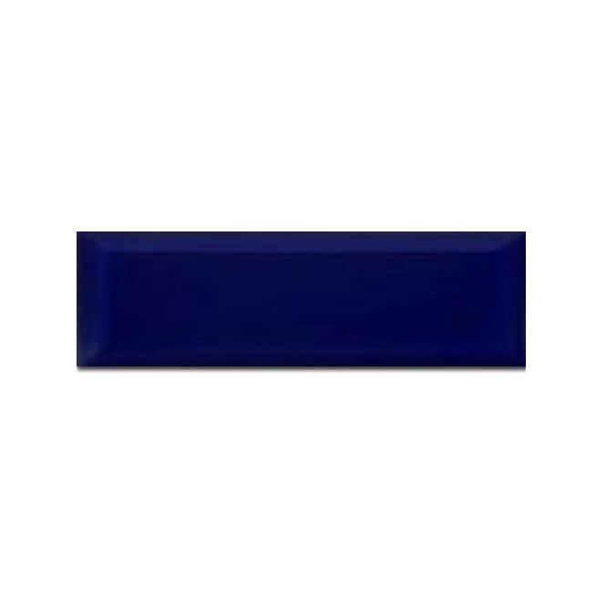 Metro Bevelled Gloss Blue 10cm x 30cm Wall Tile
