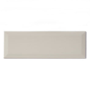 Metro Bevelled Gloss Cream 10cm x 30cm Wall Tile