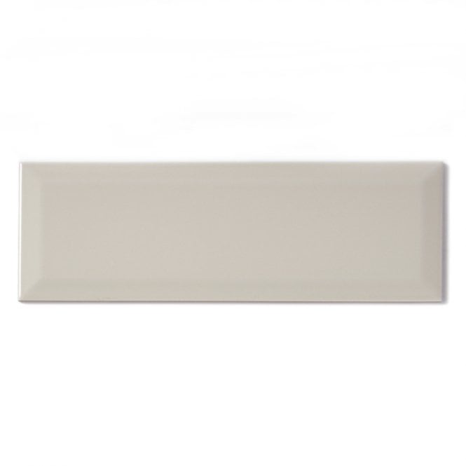 Metro Bevelled Gloss Cream 10cm x 30cm Wall Tile