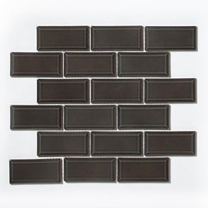Metro Bevelled Gloss Grey 29.55cm x 29.1cm (4.5cm x 9.5cm) Mosaic Tile