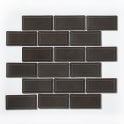 Metro Bevelled Gloss Grey 29.55cm x 29.1cm (4.5cm x 9.5cm) Mosaic Tile