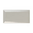 Equipe Metro Bevelled Gloss Light Grey 7.5cm x 15cm Wall Tile
