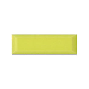 Metro Bevelled Gloss Lime 10cm x 30cm Wall Tile