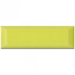 Metro Bevelled Gloss Lime 10cm x 30cm Wall Tile