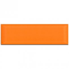 Metro Bevelled Gloss Orange 10cm x 30cm Wall Tile