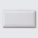 Metro Bevelled Gloss White 10cm x 20cm Wall Tile
