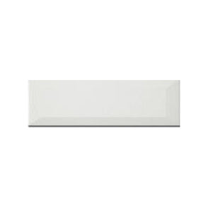 Metro Bevelled Gloss White 10cm x 30cm Wall Tile