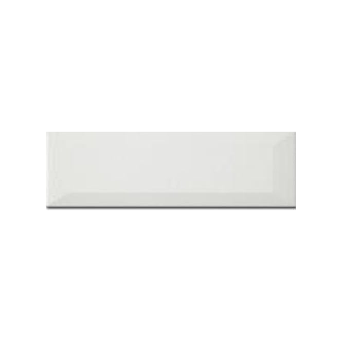 Metro Bevelled Gloss White 10cm x 30cm Wall Tile