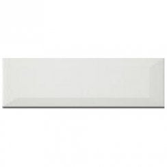 Metro Bevelled Gloss White 10cm x 30cm Wall Tile