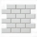 Metro Bevelled Gloss White 29.55cm x 29.1cm (4.5cm x 9.5cm) Mosaic Tile