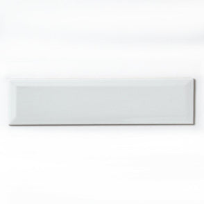 Equipe Metro Bevelled Gloss White 7.5cm x 30cm Wall Tile