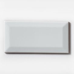 Metro Bevelled Gloss White 7.6cm x 15.2cm Wall Tile