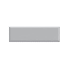 Metro Bevelled Matt Light Grey 10cm x 30cm Wall Tile