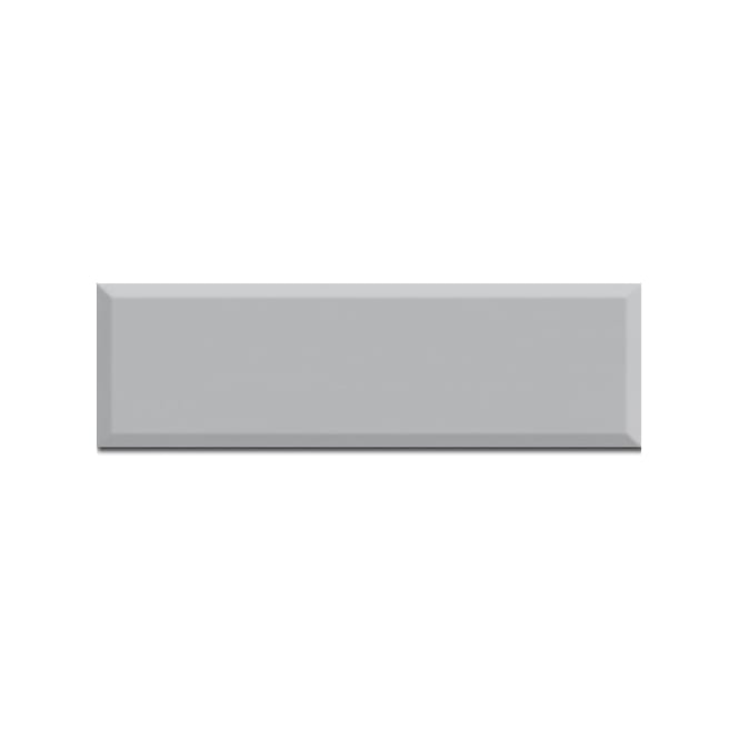 Metro Bevelled Matt Light Grey 10cm x 30cm Wall Tile