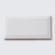 Metro Bevelled Matt White 10cm x 20cm Wall Tile