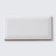 Metro Bevelled Matt White 10cm x 20cm Wall Tile