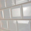 Metro Bevelled Matt White 10cm x 20cm Wall Tile