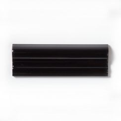 Metro Black 5cm x 15cm Dado Border Tile